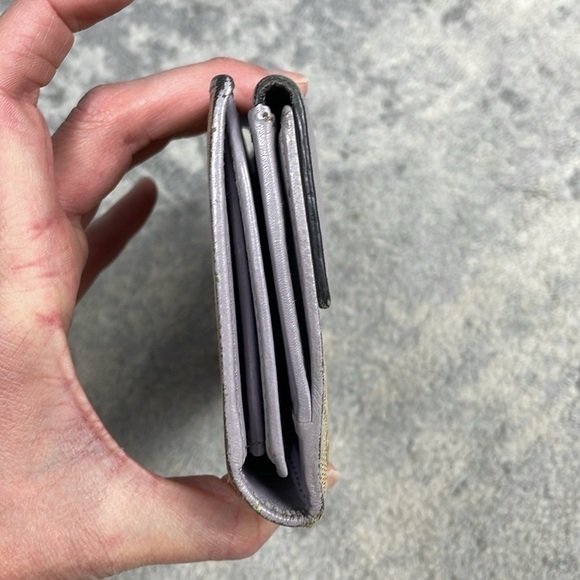 Gucci Monogram GG Long Wallet Double Sided Tan Lilac Heart Clasp - Picture 6 of 17